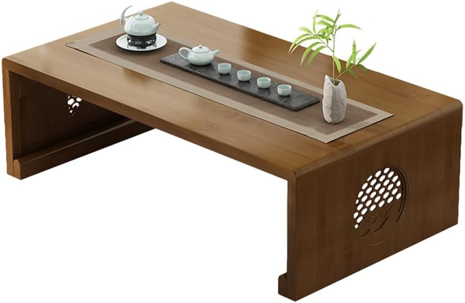 Tavolino basso pieghevole stile giapponese per soggiorno te computer portatile e decorazione domestica