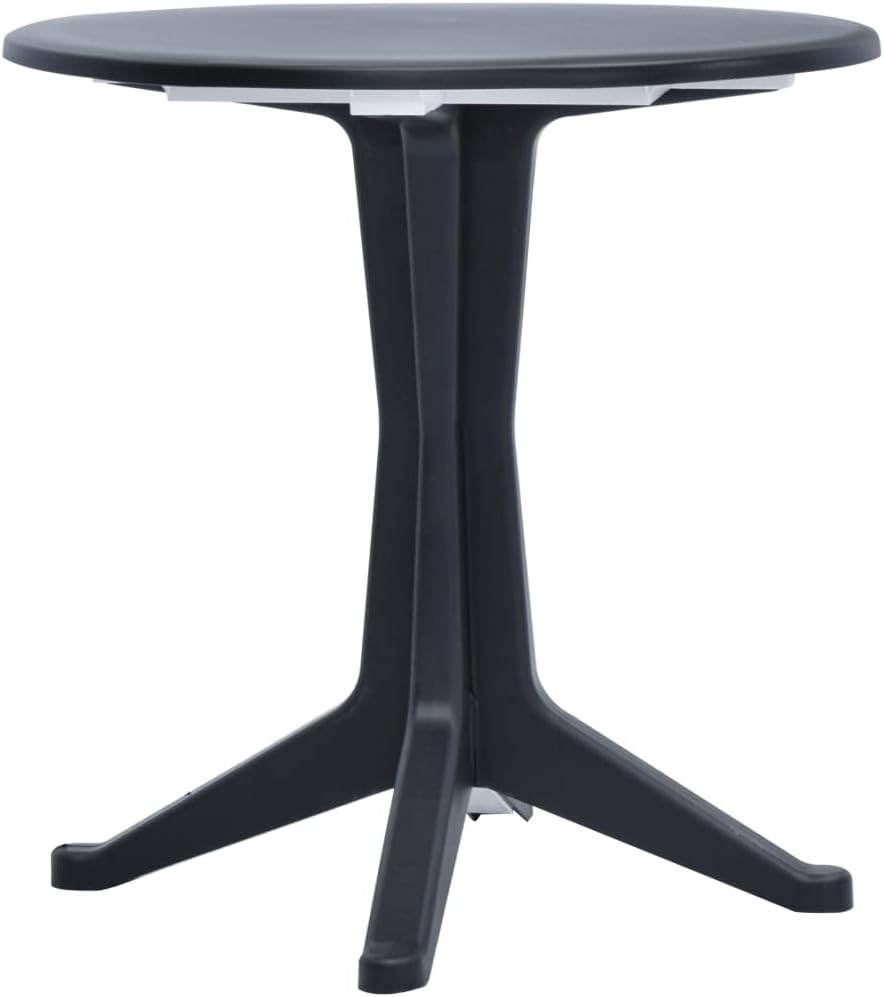 Tavolo rotondo da esterno in antracite 70 x 72 cm per terrazza e spazi verdi
