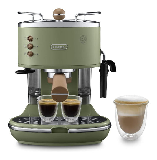 Smontabile macchina caff¨¨ espresso combinata in acciaio inox color acciaio verde