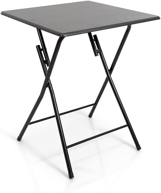 Tavolo pieghevole quadrato 60 x 60 cm colore nero per casa giardino e attivita outdoor
