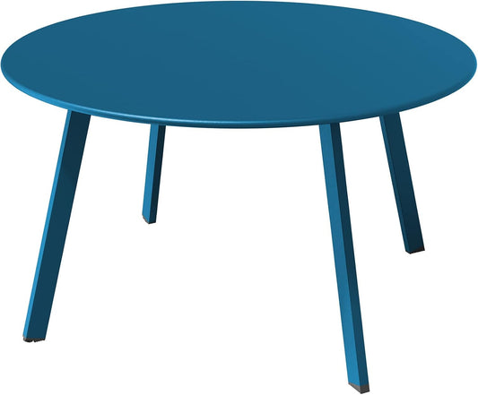 Tavolino da Caffe Pieghevole per Esterno e Interno Colore Blu per Balcone e Soggiorno