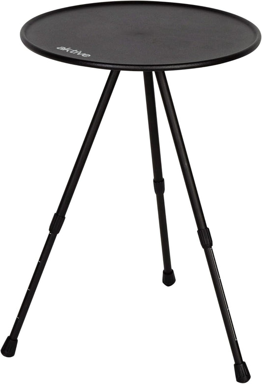 Tavolino rotondo da campeggio in alluminio 37 x 35 x 55 cm con piedini antiscivolo e borsa inclusa