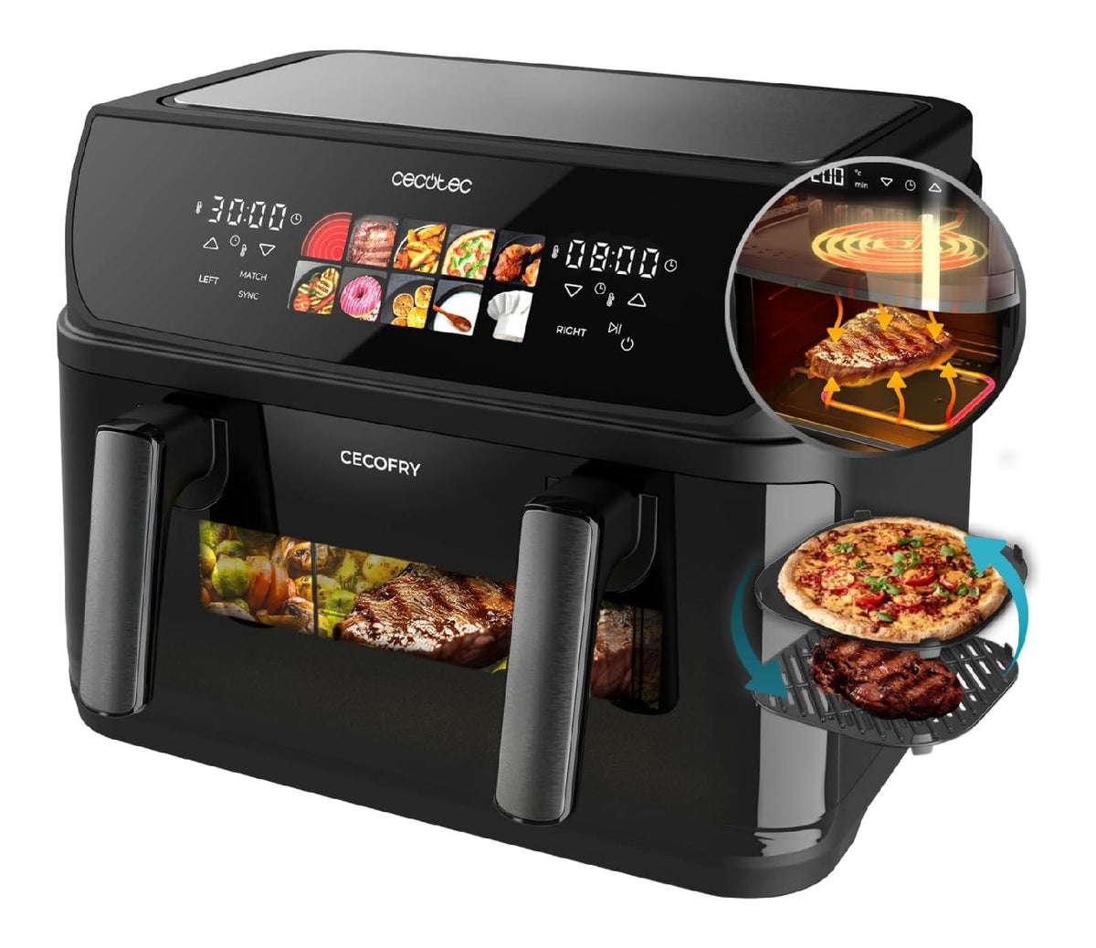 Friggitrice ad aria con distribuzione omogenea del calore