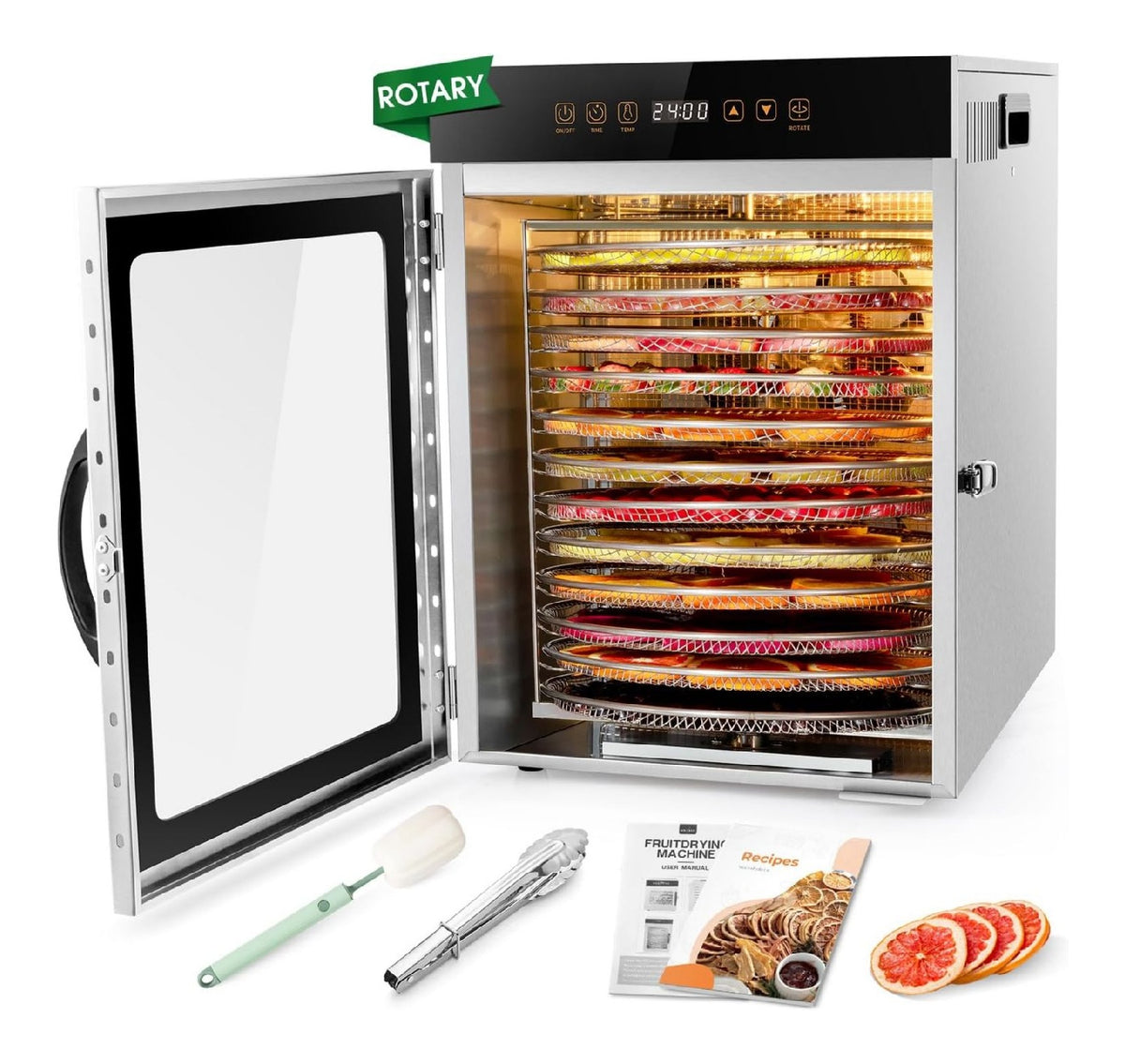Essiccatore alimentare con potenza 1000 watt e timer