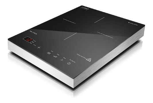Timer piastra elettrica in acciaio inossidabile color acciaio inox bordeaux