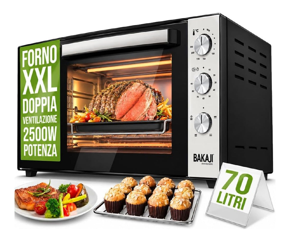 Forno elettrico da tavolo con potenza 2500 watt e timer