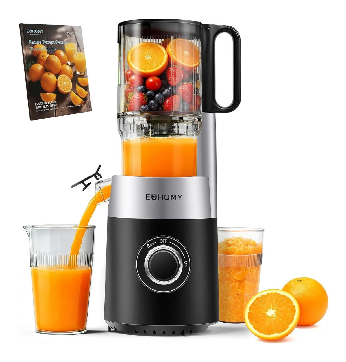 Slow juicer con capacit¨¤ 1 litri e potenza 220 watt e silenzioso