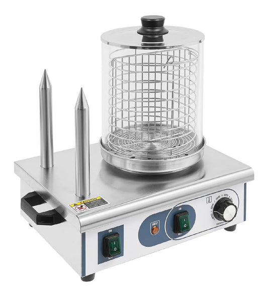 Funzione vapore macchina per hot dog in acciaio inox color acciaio inox