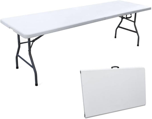 Tavolo da giardino pieghevole grande 240 x 70 x 74 cm per buffet campeggio e catering