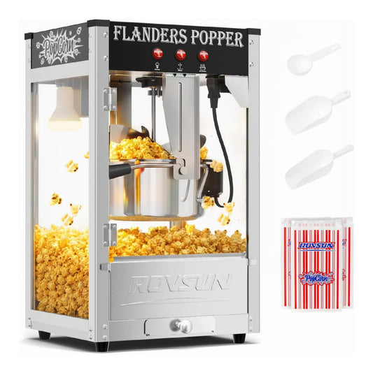 Smontabile popcorn maker in acciaio inox color nero acciaio inox