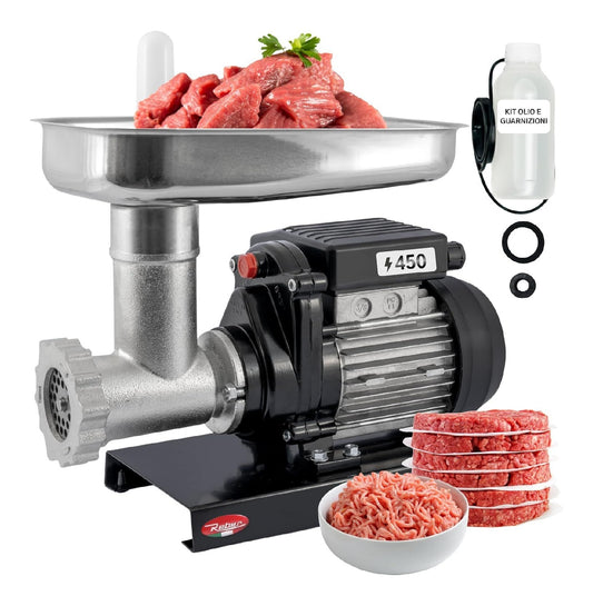 Tritacarne elettrico con potenza 450 watt e multifunzione