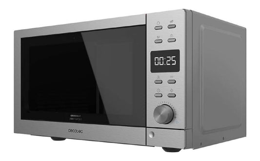 Timer forno microonde in ceramica color bianco acciaio
