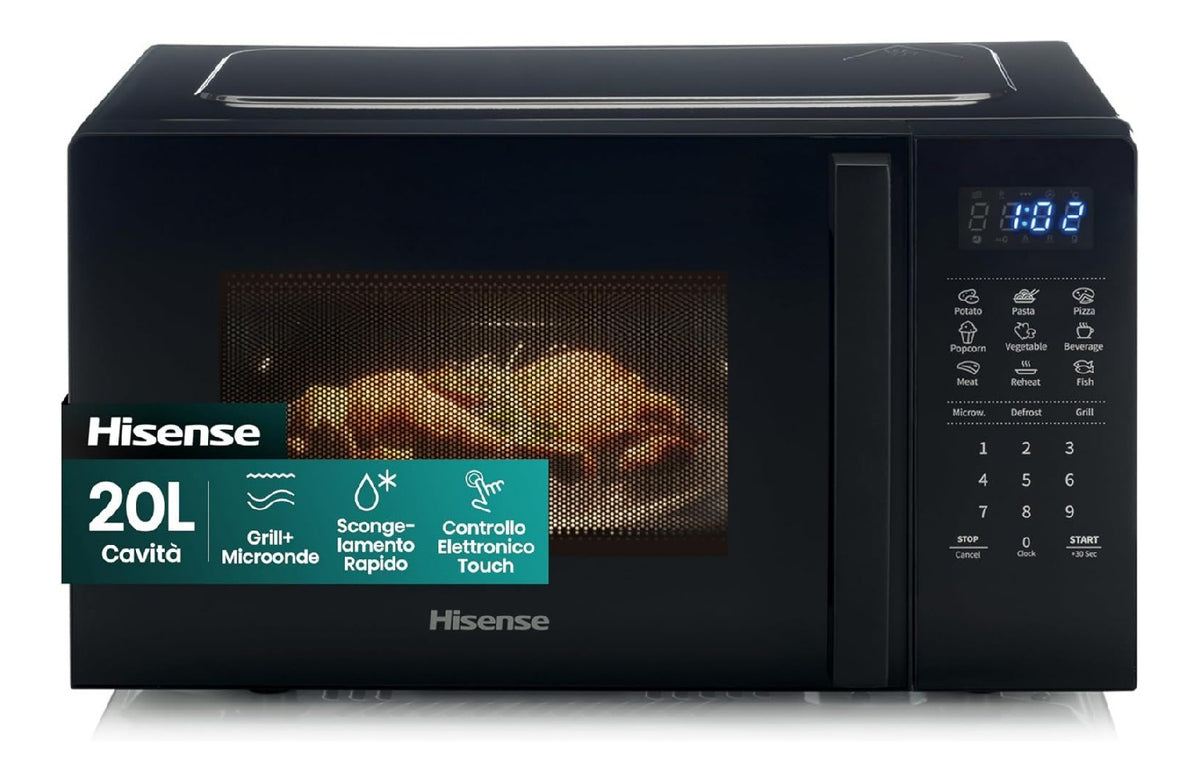 Forno a microonde con grill per massima sicurezza